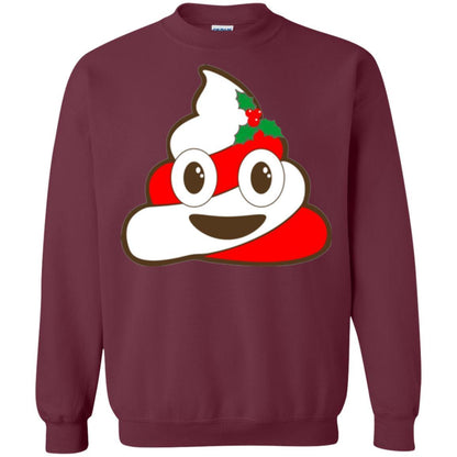 Funny Christmas T-shirt Poop Emojis Christmas Maroon