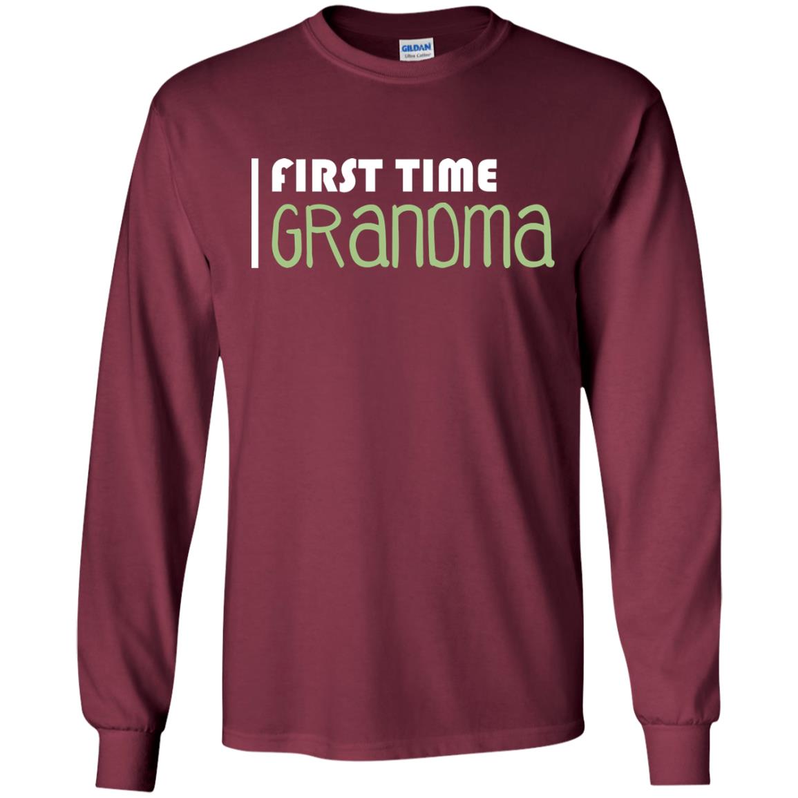 First Time Grandma Shirt Maroon