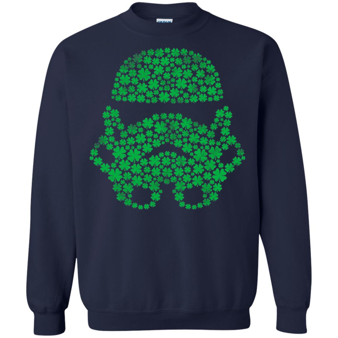 Stormtrooper Clovers St. Patrick_s Graphic T-shirt Navy