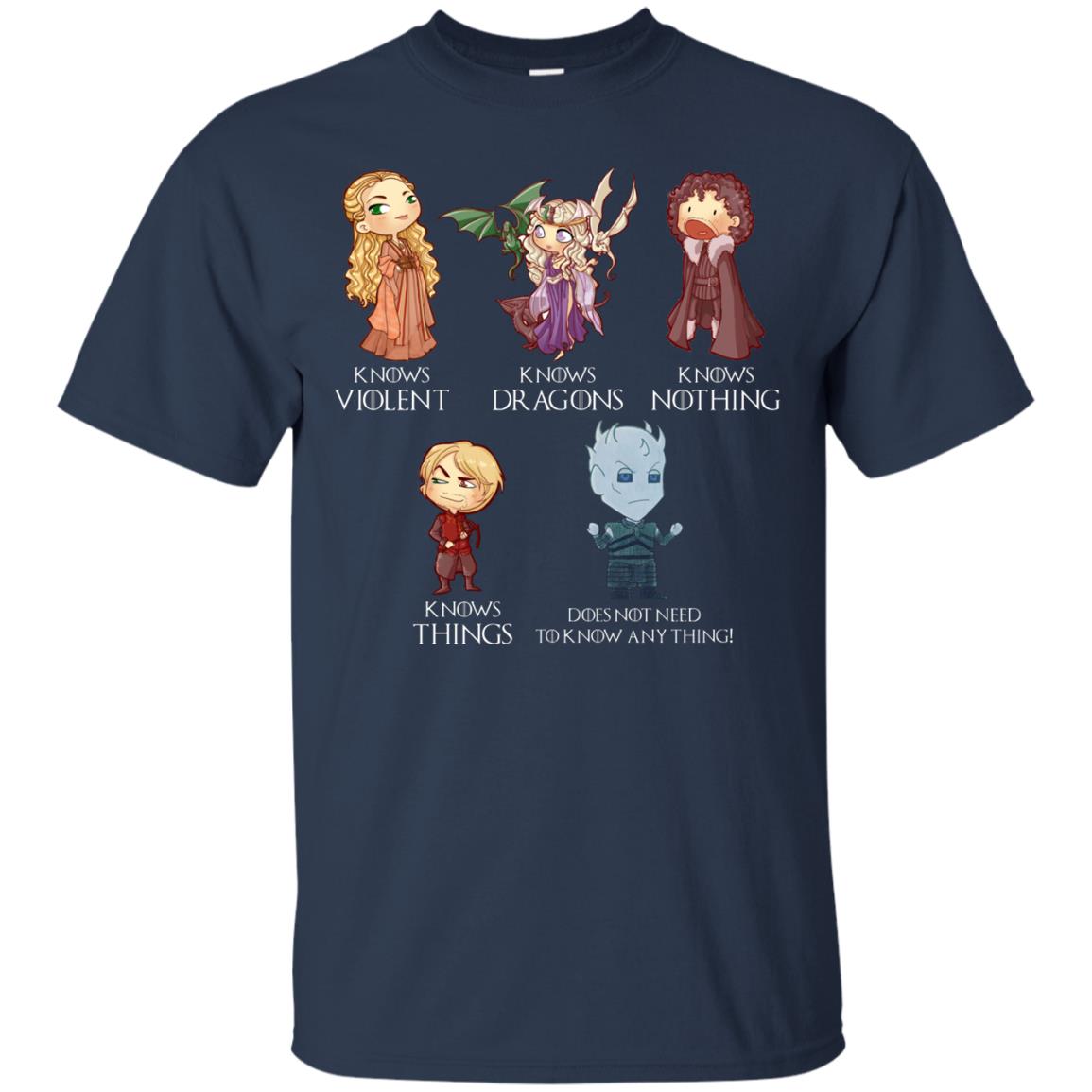 Know Something Game Of Thrones Fan T-shirt Navy