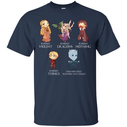 Know Something Game Of Thrones Fan T-shirt Navy