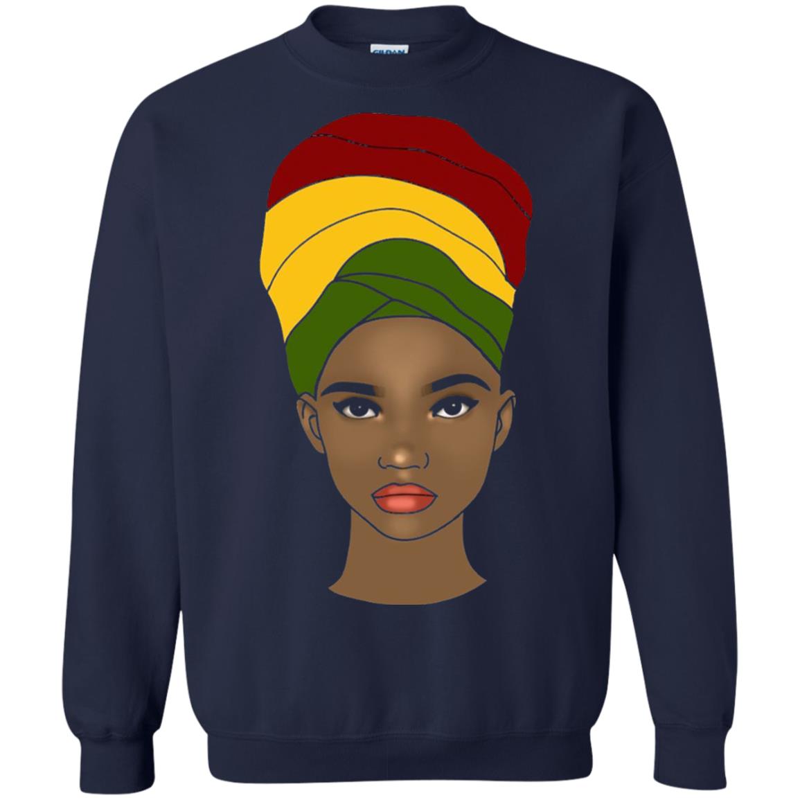 Melanin Rocks African Queen Melanin T-shirt Navy