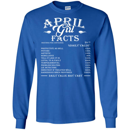 April Girl Facts T-shirt Royal