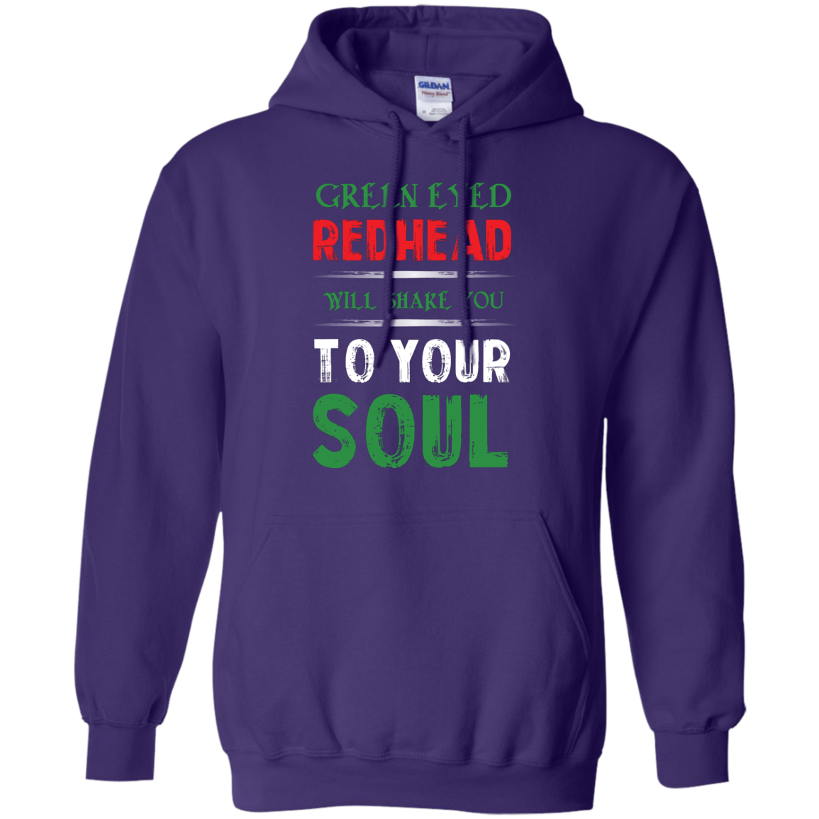 Redhead T-Shirt Green Eyed Redhead Will Shake You To Your Soul Purple