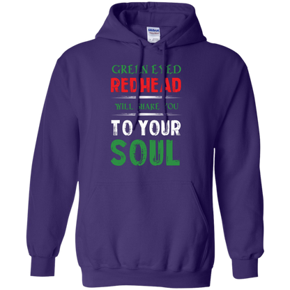 Redhead T-Shirt Green Eyed Redhead Will Shake You To Your Soul Purple