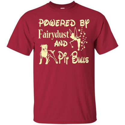 Powered Up Fairydust And Pit Bulls Dog Lover Shirt Cardinal