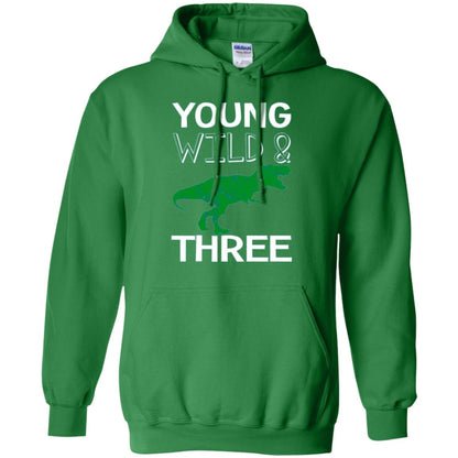 Dinosaur T-shirt Young Wild And Three Irish Green