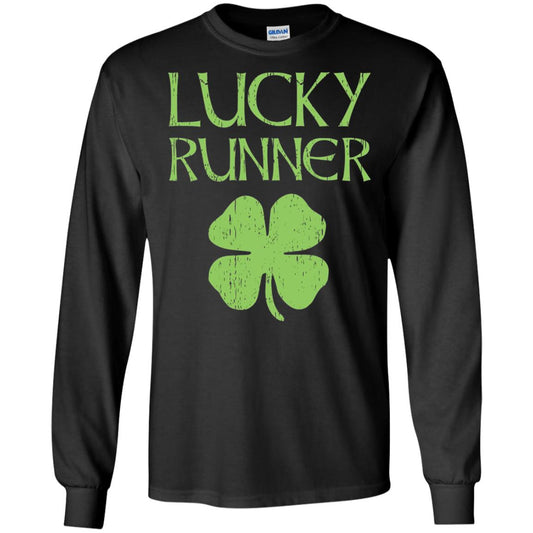 Irish Running Lucky Runners St. Patrick_s Day T-shirt Black