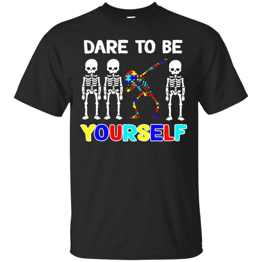 Dare To Be Yourself Autism Awareness Shirt Black