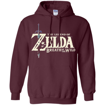 Game T-shirt Nintendo Zelda Breath Of The Wild Maroon
