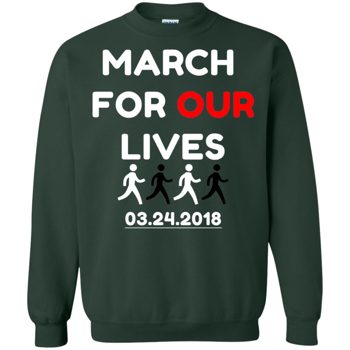 March For Our Lives Gun Control T-shirt Forest Green