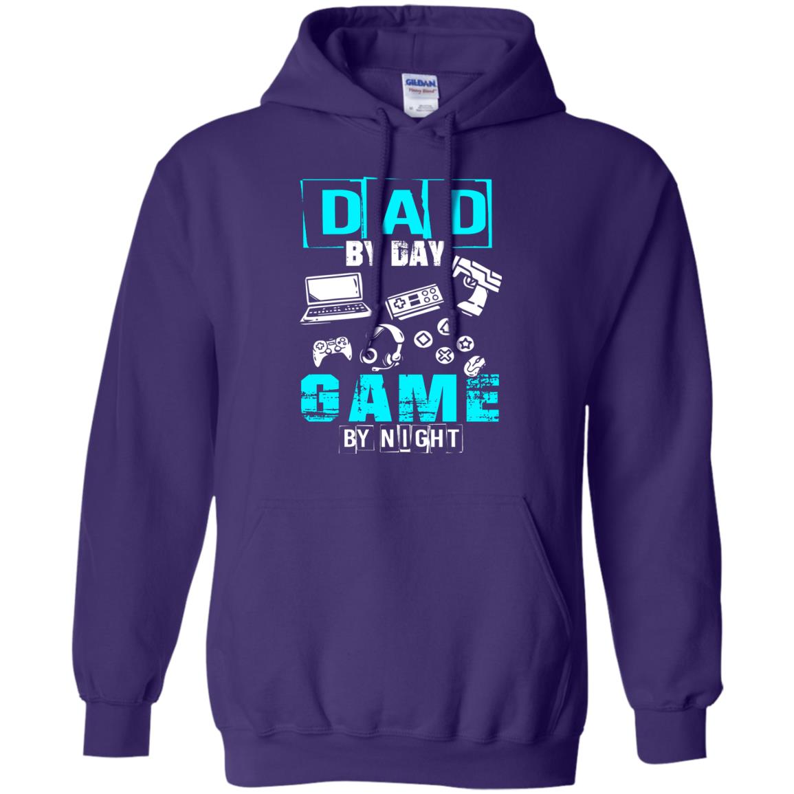 Dad By Day Gamer By Night Gamer T-shirt Purple