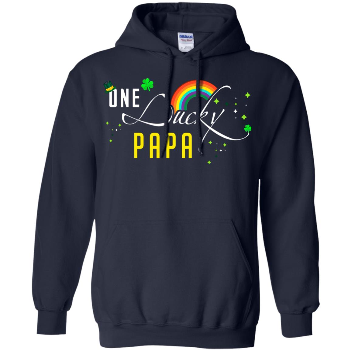 One Lucky Papa St. Patrick_s Day T-shirt Navy