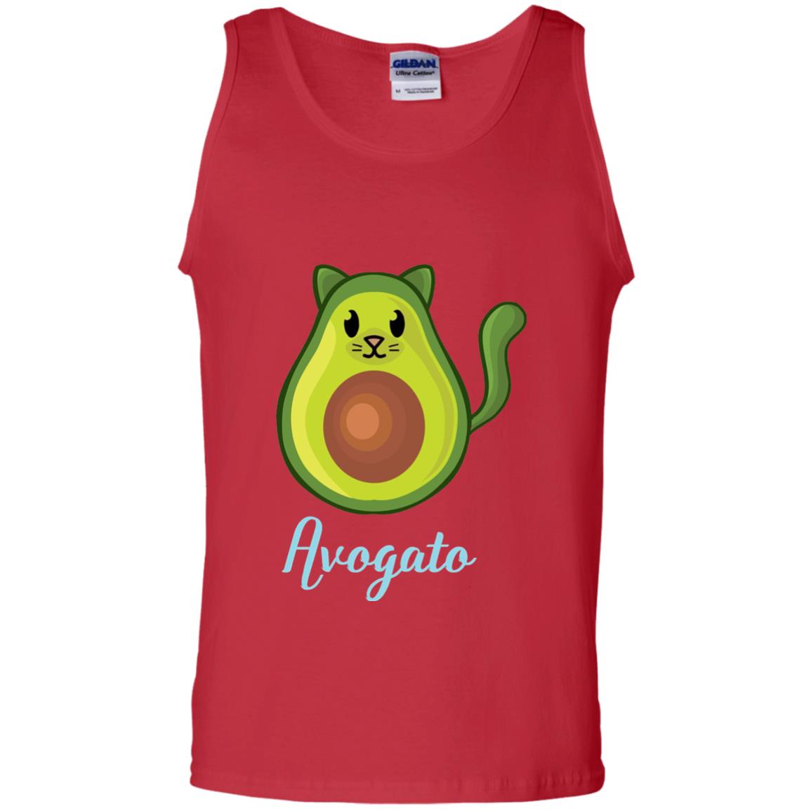 Avogato Avocado Cat Funny Avocato T-shirt Red