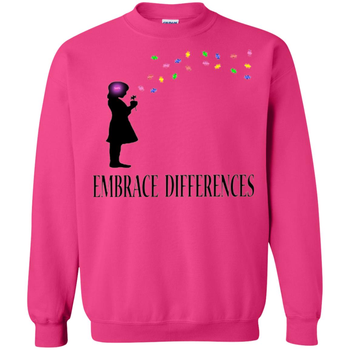 Embrace Differences Shirt Proud Autism Awareness T-shirt Heliconia