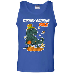 Turkey Rex Saurus Dinosaur Thanksgiving Idea ShirtG220 Gildan 100% Cotton Tank Top