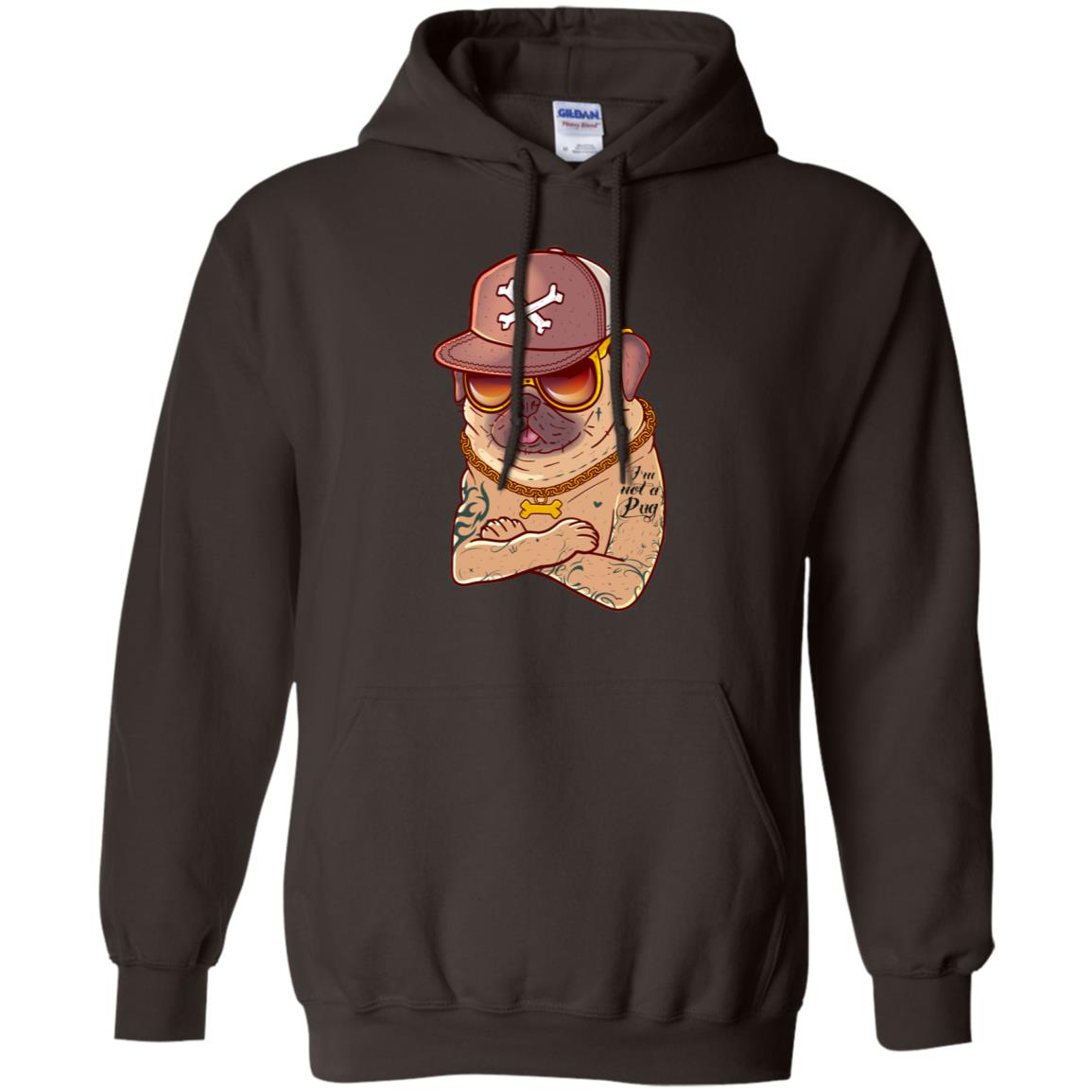 I'm Not A Pug Tattoo Dog Owner Shirt Dark Chocolate