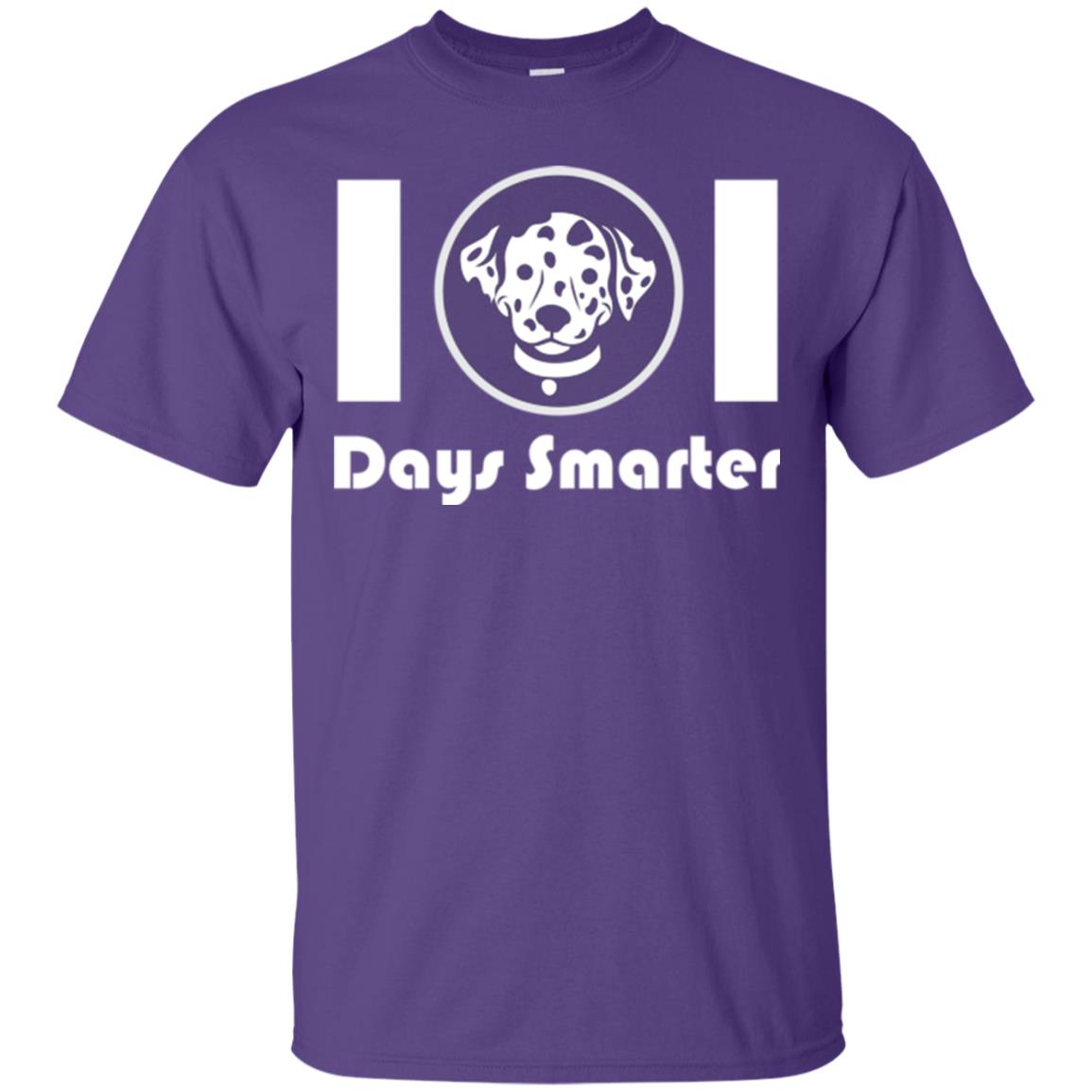 Dog Lovers T-shirt 101 Days Smarter Purple