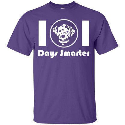 Dog Lovers T-shirt 101 Days Smarter Purple