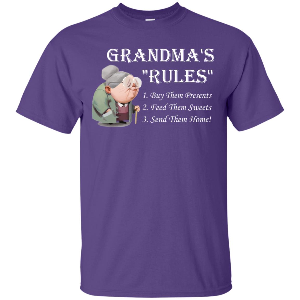 Grandma's Rules Send Them Home Grandmom Shirt Purple