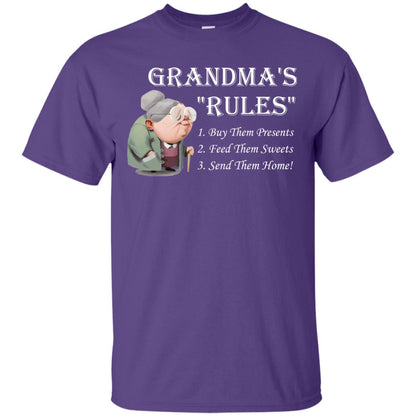 Grandma's Rules Send Them Home Grandmom Shirt Purple