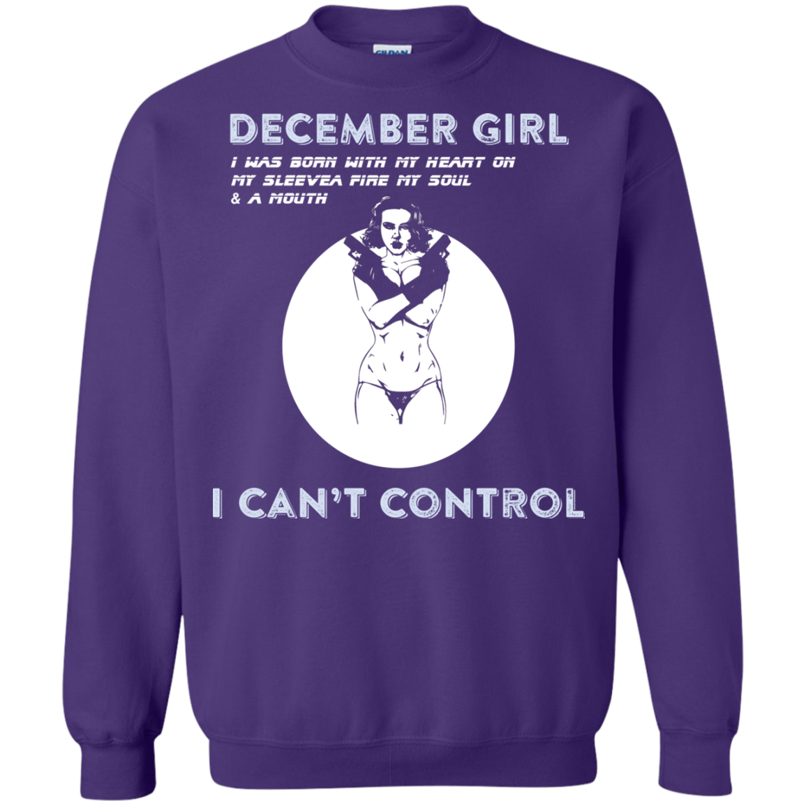 December Girl I Was Born With My Heart T-shirt Purple