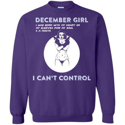 December Girl I Was Born With My Heart T-shirt Purple