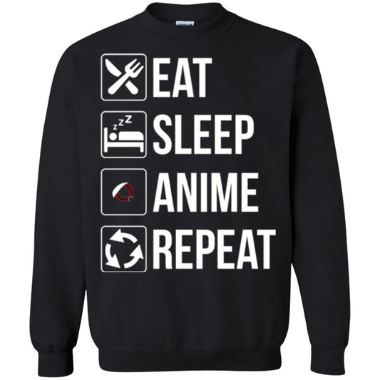 Anime Lovers T-shirt Eat Sleep Anime Repeat