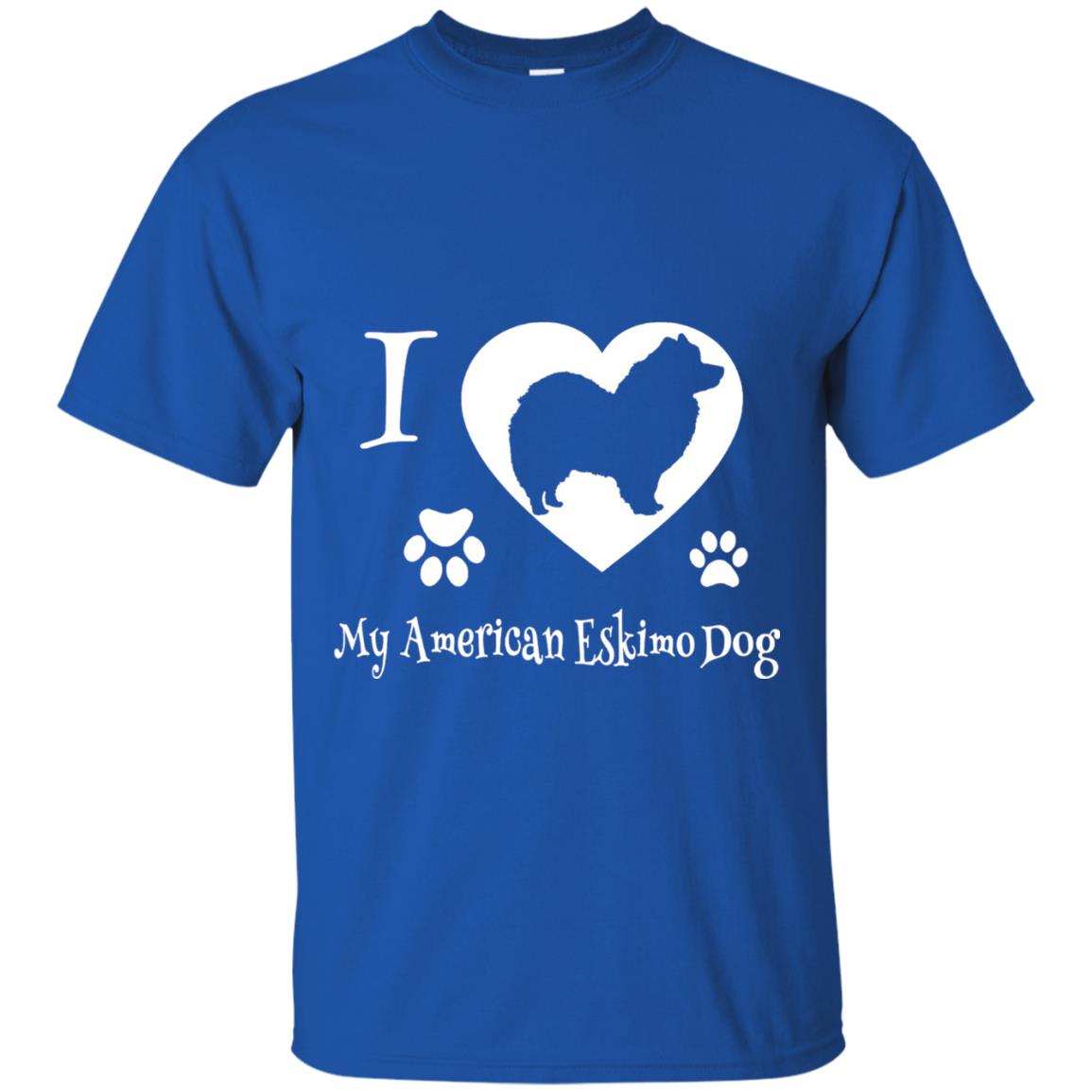 Dog Lover T-shirt I Love My American Eskimo Dog Royal