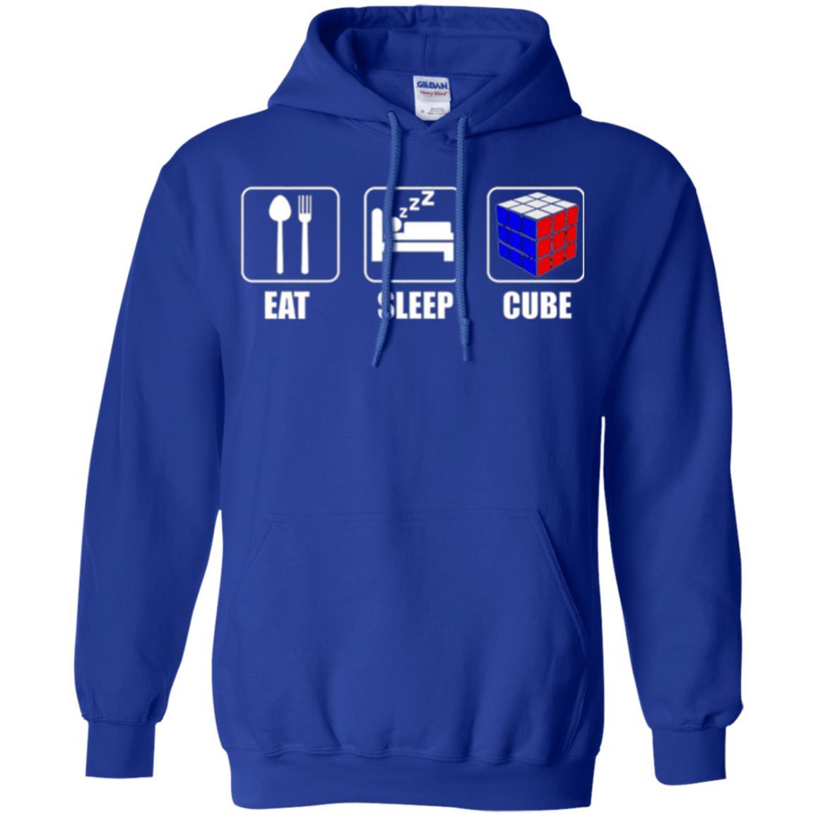 Rubik Lover T-shirt Eat Sleep Cube T-shirt Royal