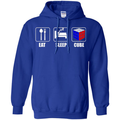 Rubik Lover T-shirt Eat Sleep Cube T-shirt Royal