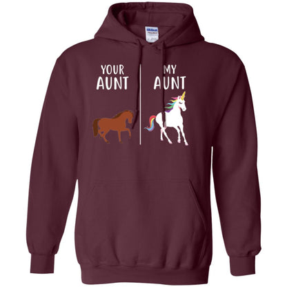 Unicorn T-shirt Your Aunt My Aunt Maroon
