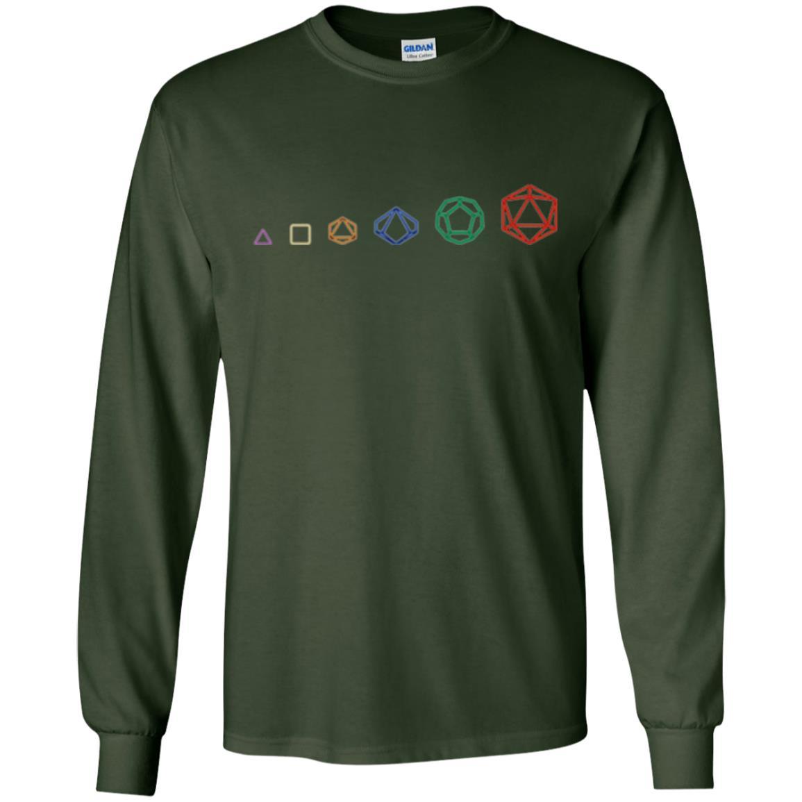 Gamer T-shirt D20 Dice Evolution Role T-shirt Forest Green