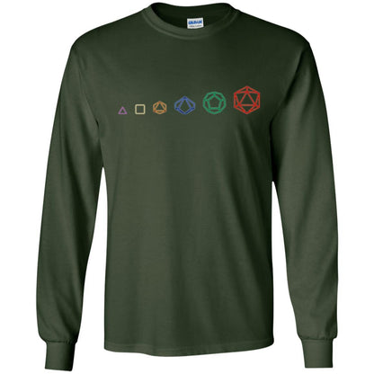 Gamer T-shirt D20 Dice Evolution Role T-shirt Forest Green