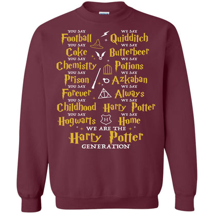 We Are The Harry Potter Generation Movie Fan T-shirt Maroon
