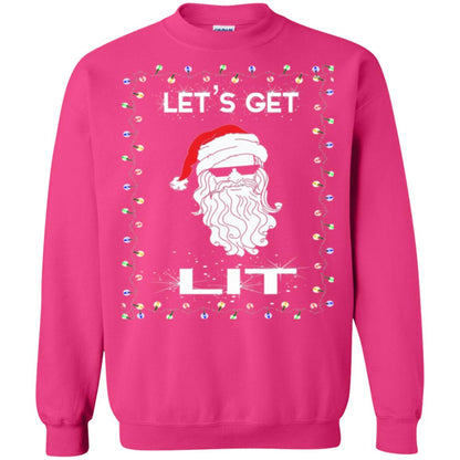 Christmas T-shirt Let_s Get Lit Heliconia