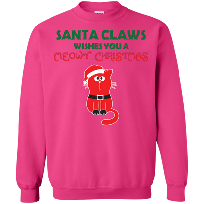 Christmas T-shirt Santa Claws Wishes You A Meowy Christmas Heliconia