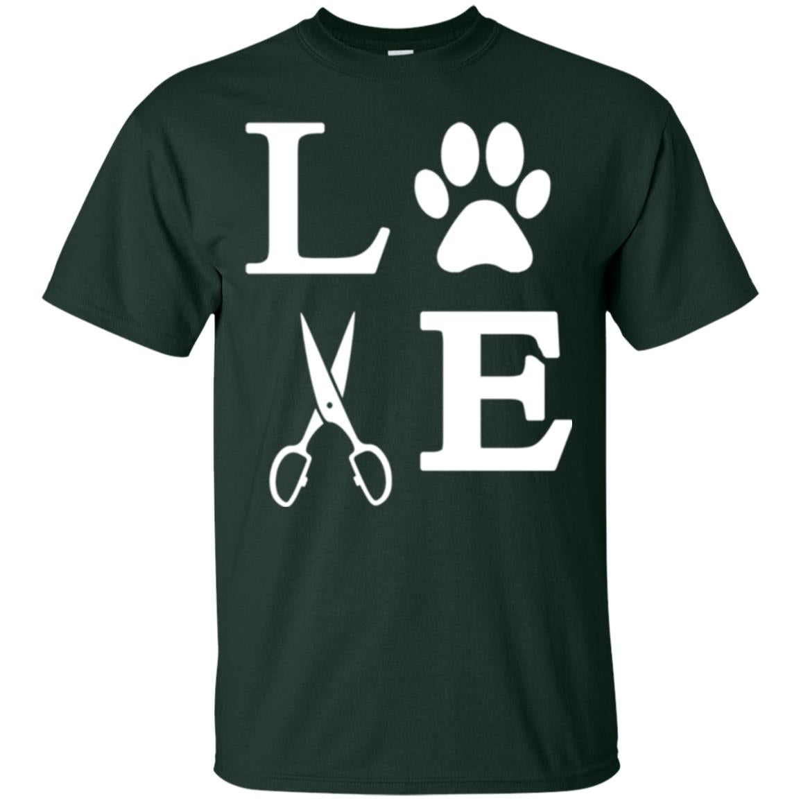Love Dogs Dog Groomer Paw Dog Lover T-shirt Forest