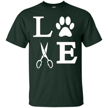 Love Dogs Dog Groomer Paw Dog Lover T-shirt Forest