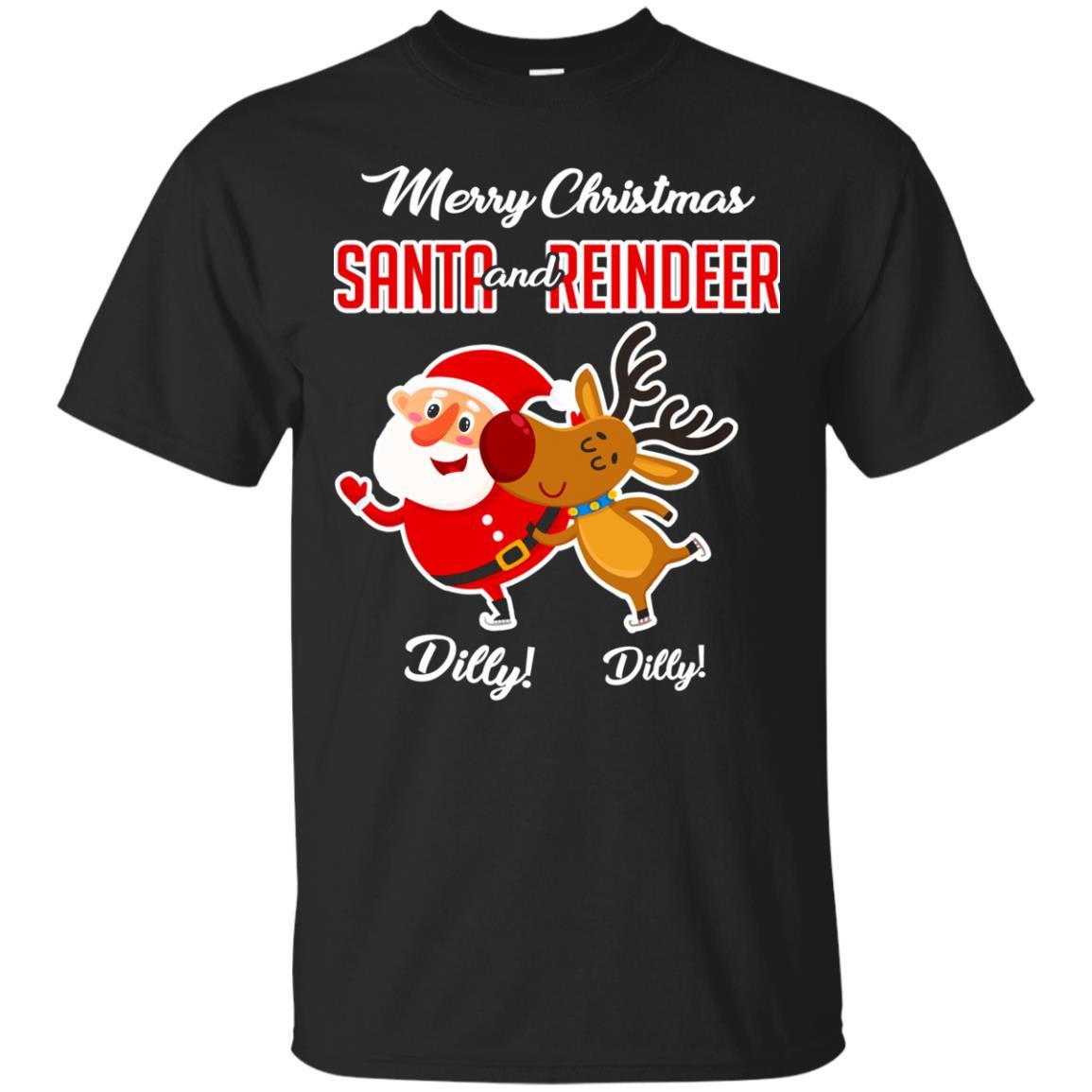 Christmas T-shirt Merry Christmas Dilly Dilly Black