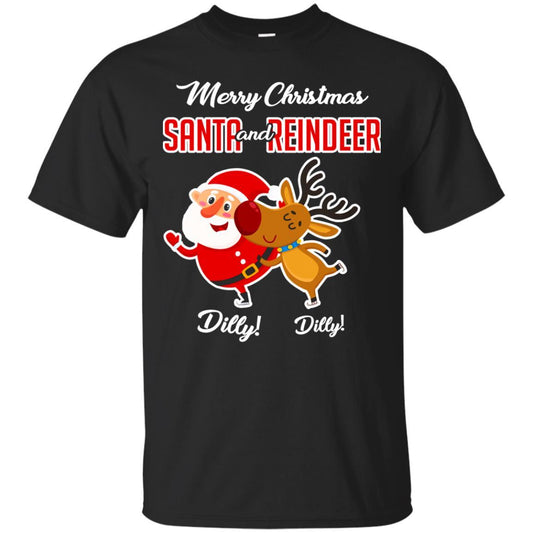 Christmas T-shirt Merry Christmas Dilly Dilly Black
