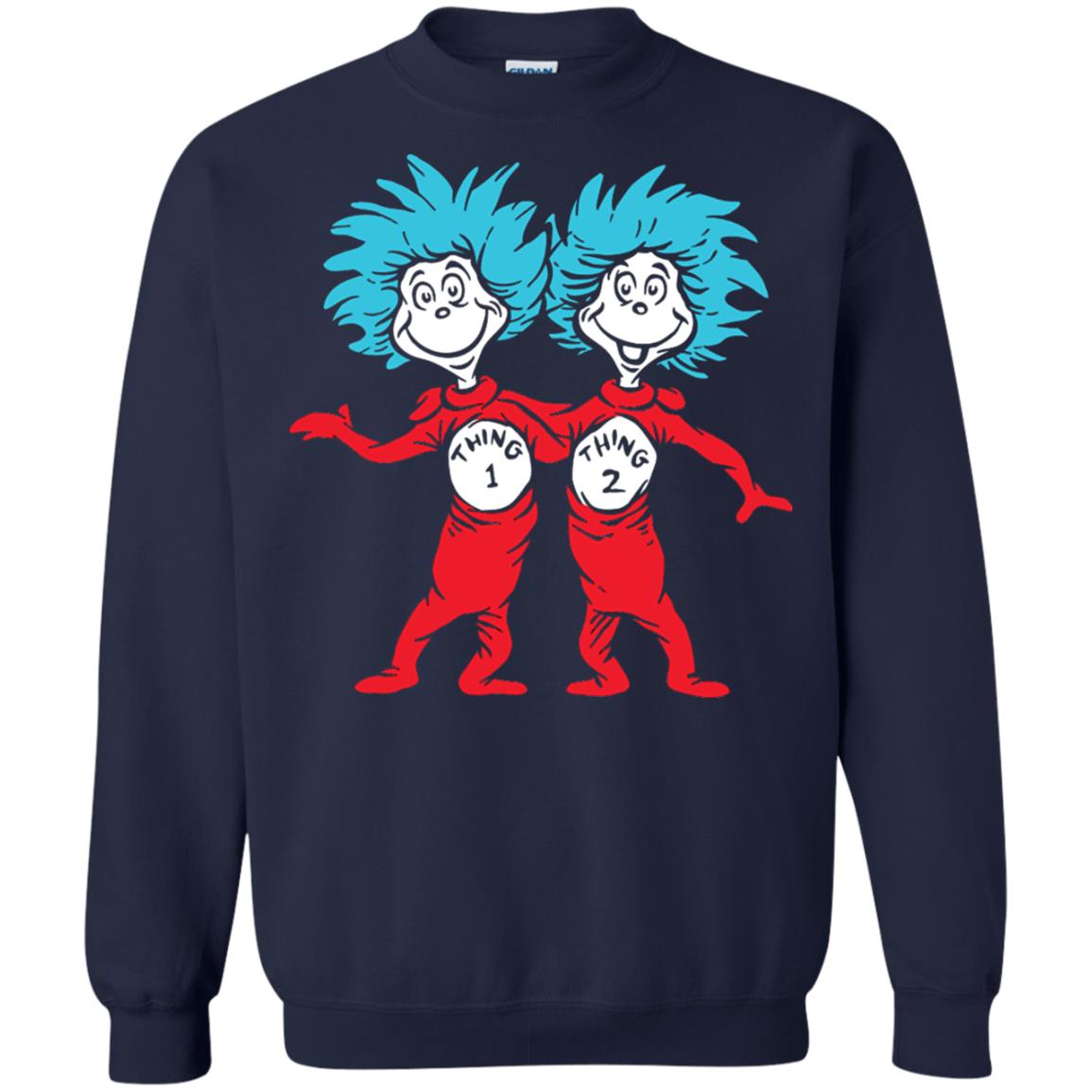 Dr. Seuss Thing 1 Thing 2 Buddies T-shirt Navy