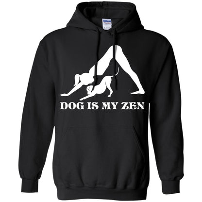 Yoga Dog T-shirt Dog Is My Zen Black