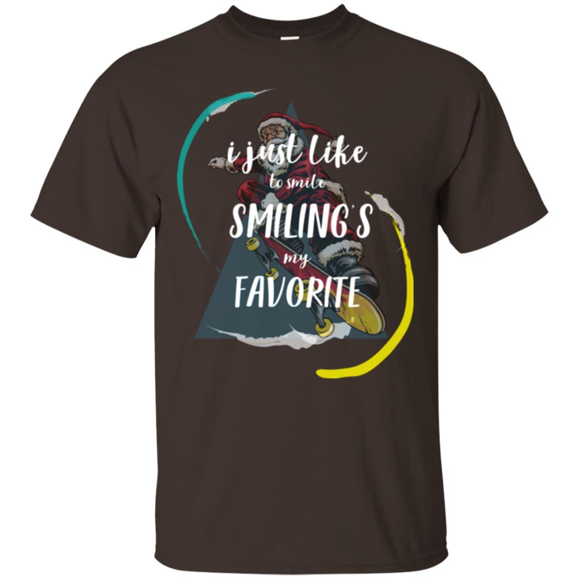 Christmas T-shirt I Just Like To Smile Smiling My Favorite Dark Chocolate