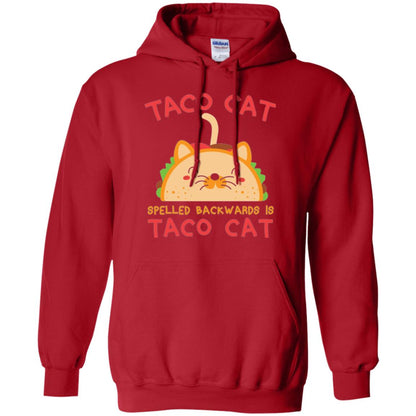 Taco Cat T-shirt Spelled Backwards Is Taco Cat Red