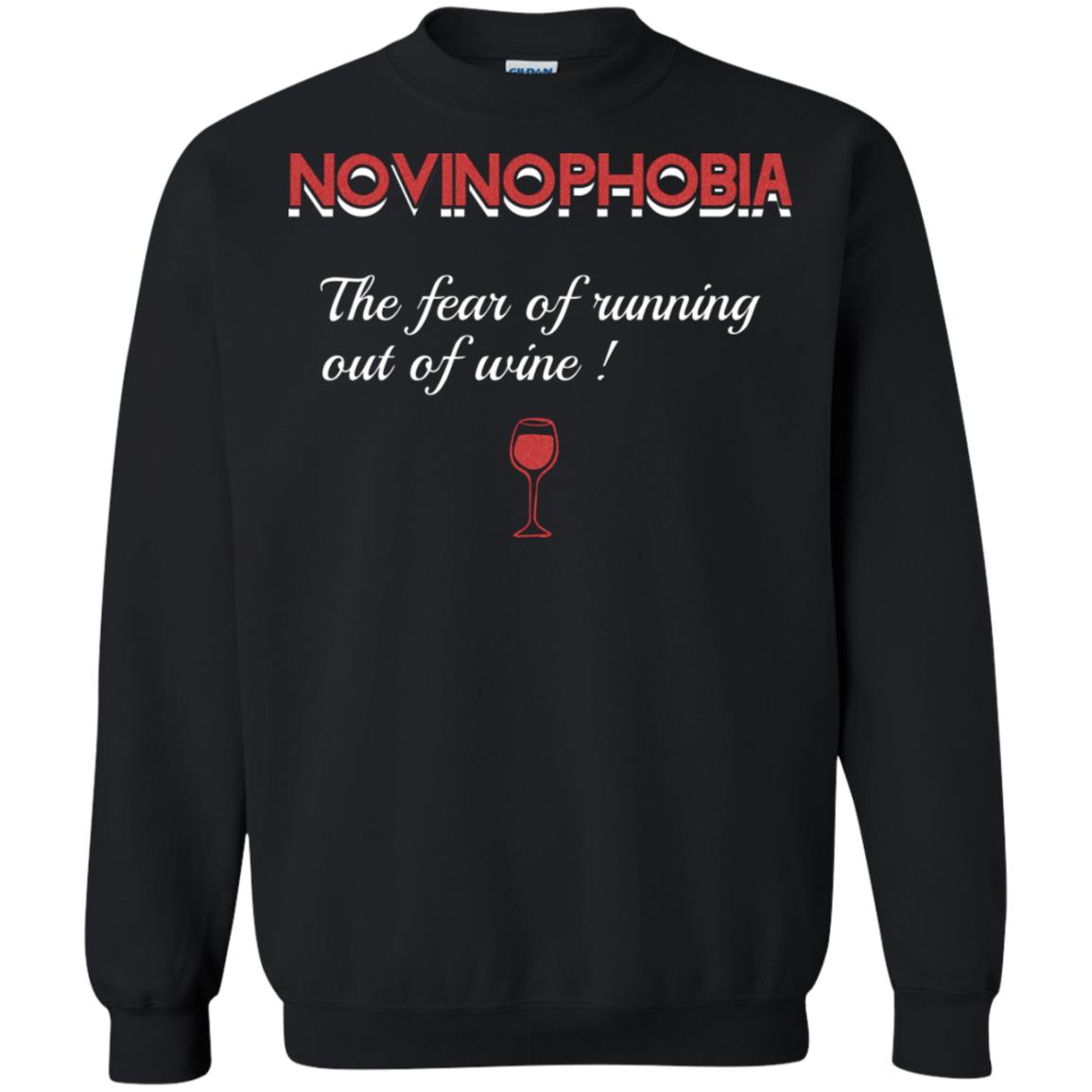 Novinophobia The Fear Of Running Out Of Wine Shirt Black