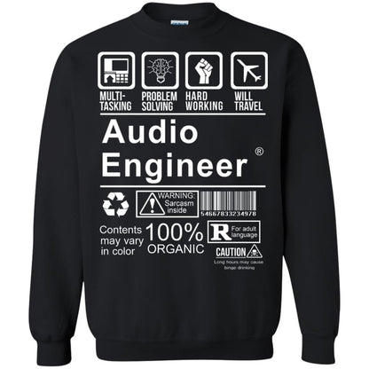 Audio Engineer Shirt Multi Tasking Problem Solving Black
