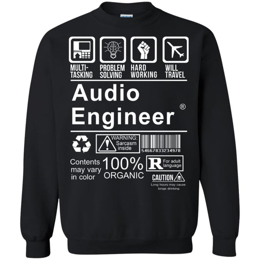 Audio Engineer Shirt Multi Tasking Problem Solving Black