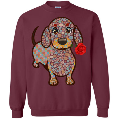 Dachshund Quilts Idea Gift Shirt For Mens Womens Maroon