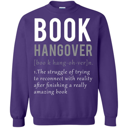 Book Hangover Definition Book Worm Reading Lover T-shirt Purple